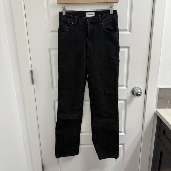 Rolla's Original High Rise Straight Size 25 Black - Picture 1 of 3